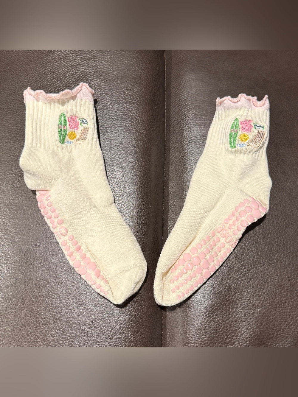 Oil Rose Pilates grip socks